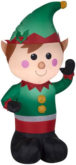4ft. Airblown® Inflatable Christmas Waving Elf